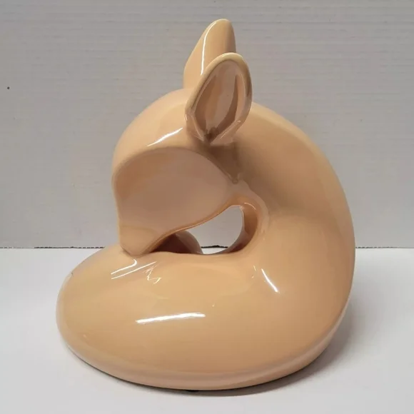 Vintage 1980 Jaru California Ceramic Fawn Sculpture Deer Statue MCM Styled 10"